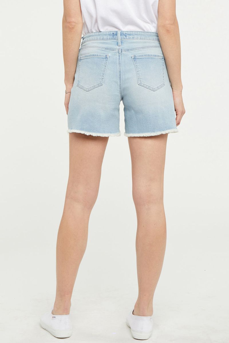 Blue Women's NYDJ Petite A-Line Denim Shorts | NZ 097PSAZEG