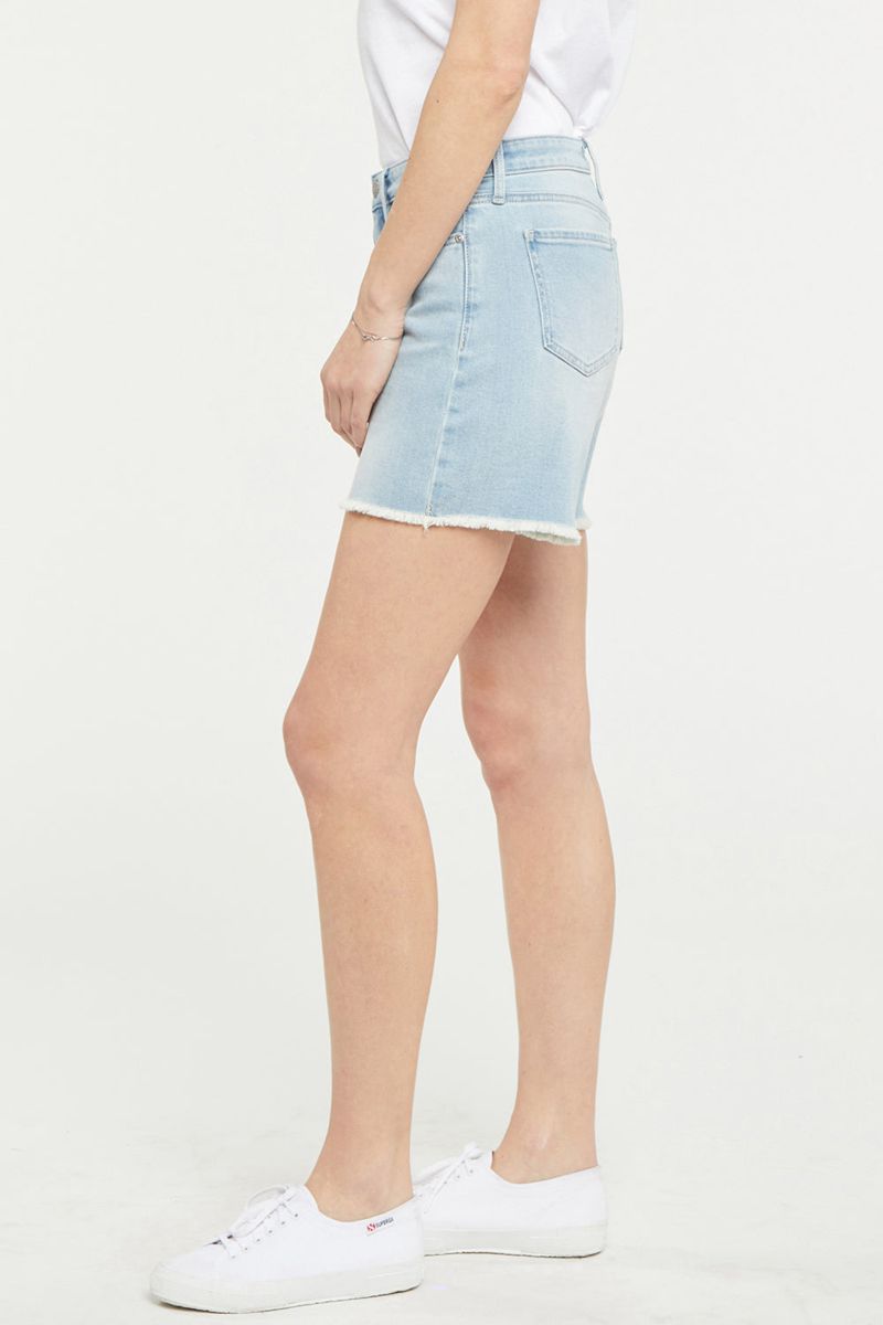 Blue Women's NYDJ Petite A-Line Denim Shorts | NZ 097PSAZEG