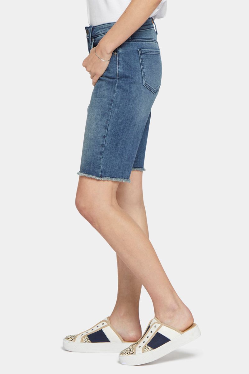 Blue Women's NYDJ Petite Boyfriend Denim Shorts | NZ 156UGWVNE