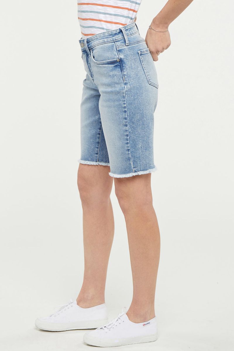 Blue Women's NYDJ Petite Boyfriend Denim Shorts | NZ 975XNJSGT