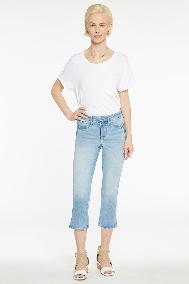 Blue Women's NYDJ Petite Chloe Capri Jeans | NZ 527COUXEV