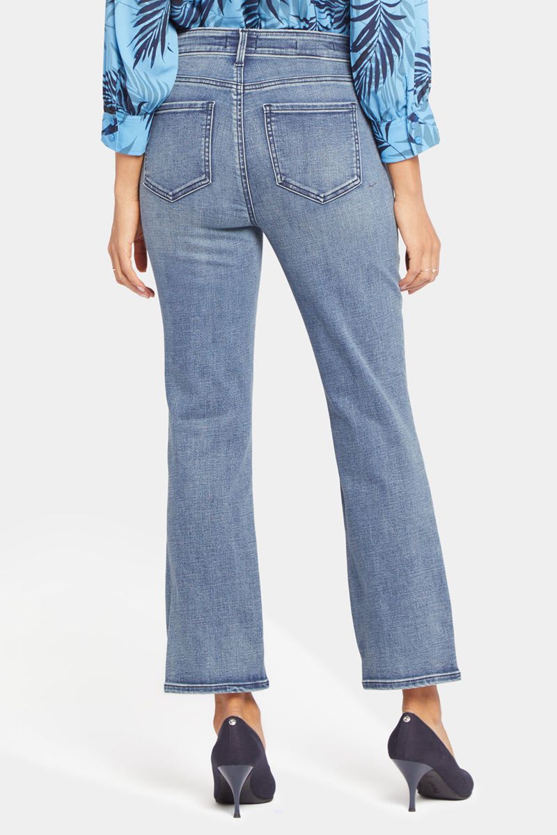 Blue Women's NYDJ Petite Marilyn Straight Ankle Jeans | NZ 209EIBPVR