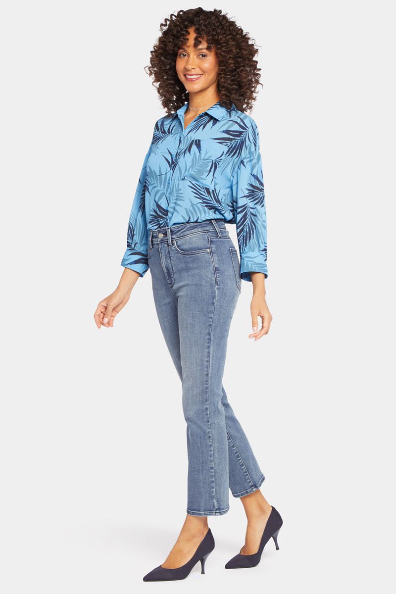 Blue Women's NYDJ Petite Marilyn Straight Ankle Jeans | NZ 209EIBPVR