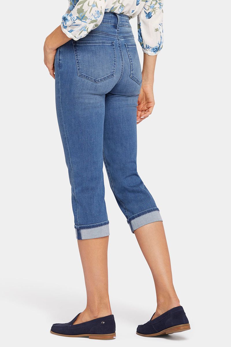 Blue Women's NYDJ Petite Marilyn Straight Crop Jeans | NZ 631RMTDLP