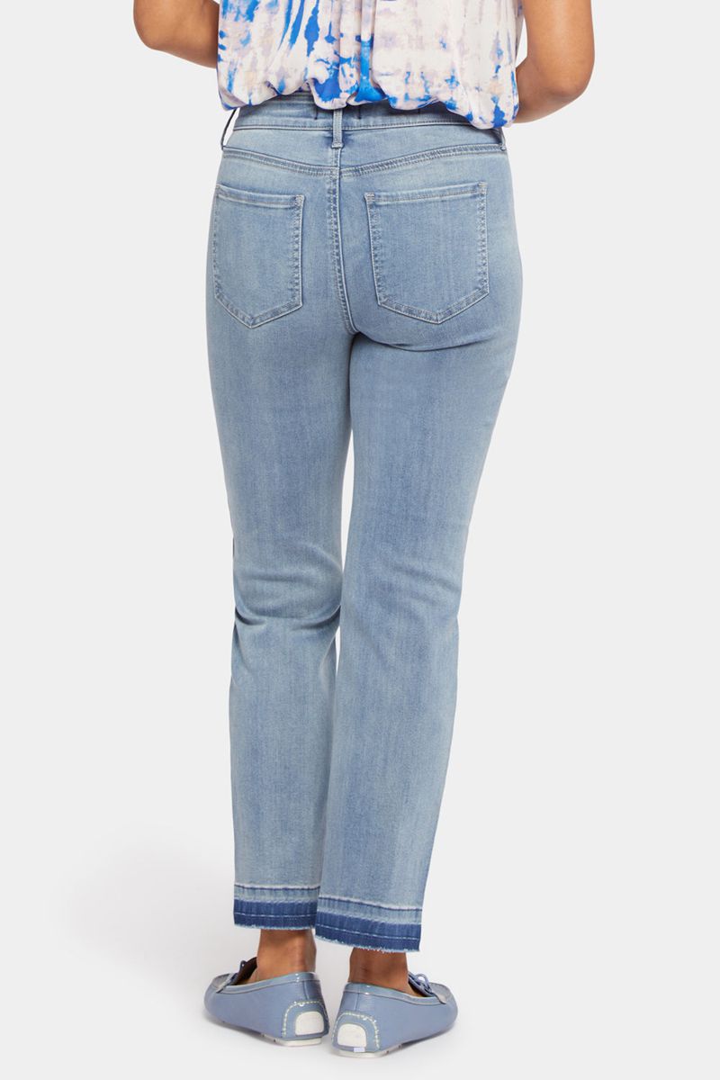 Blue Women's NYDJ Petite Marilyn Straight Ankle Jeans | NZ 763OJLMCH