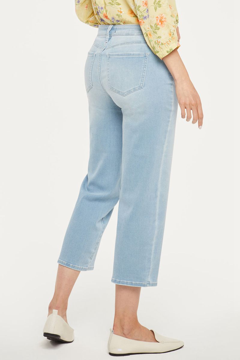 Blue Women's NYDJ Petite Relaxed Piper Crop Jeans | NZ 293BQSVGE