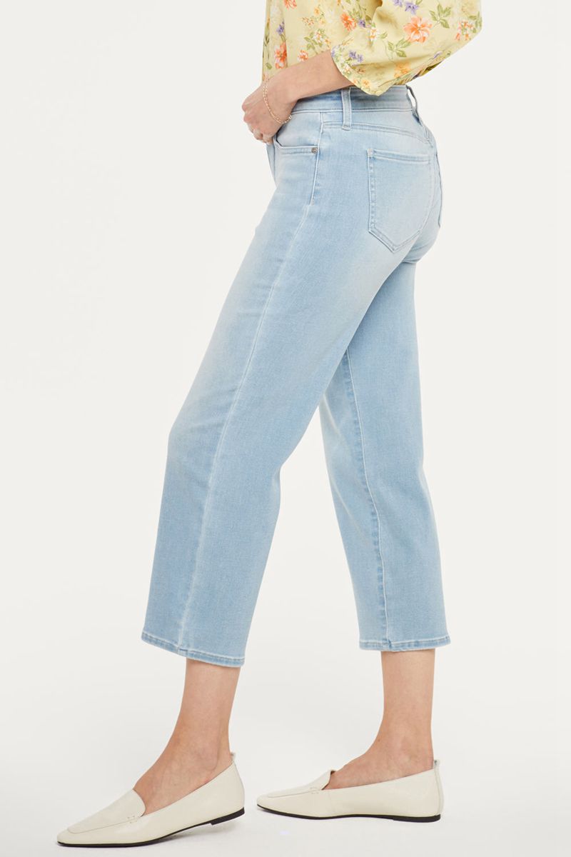 Blue Women's NYDJ Petite Relaxed Piper Crop Jeans | NZ 293BQSVGE