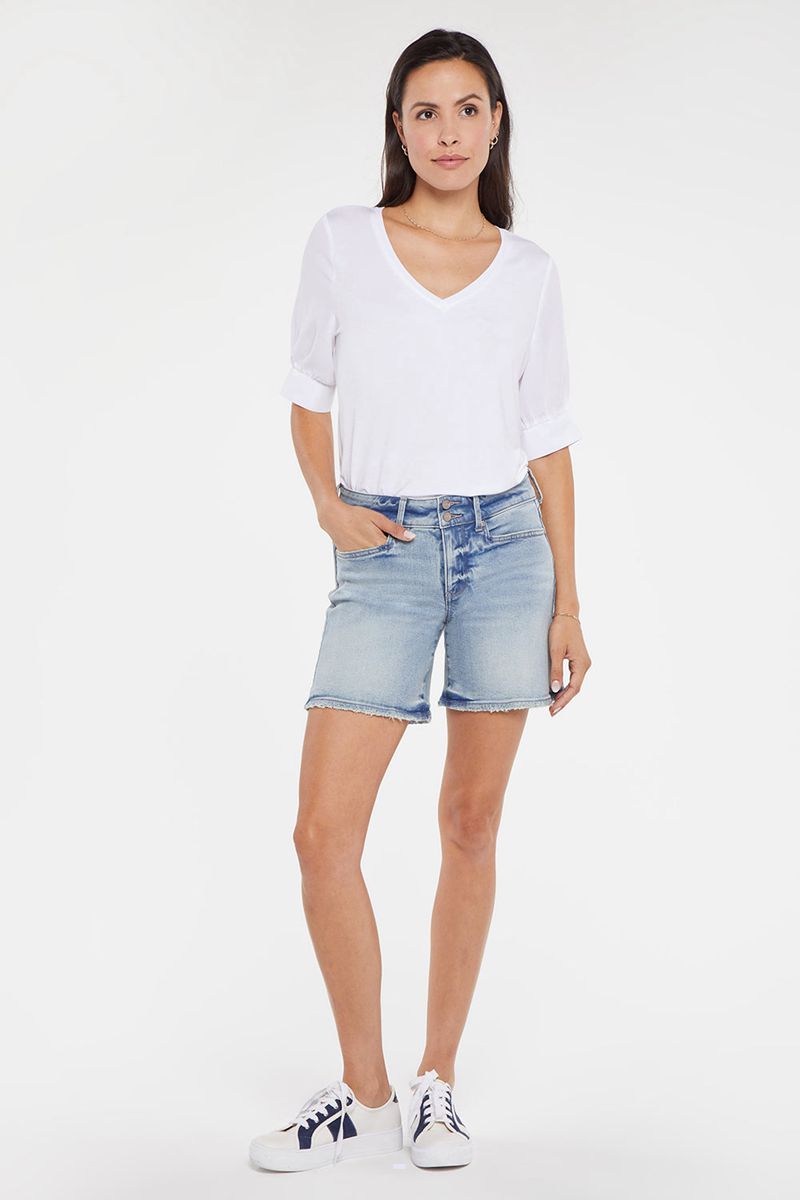 Blue Women's NYDJ Petite Roxanne Denim Shorts | NZ 401YJWHLB