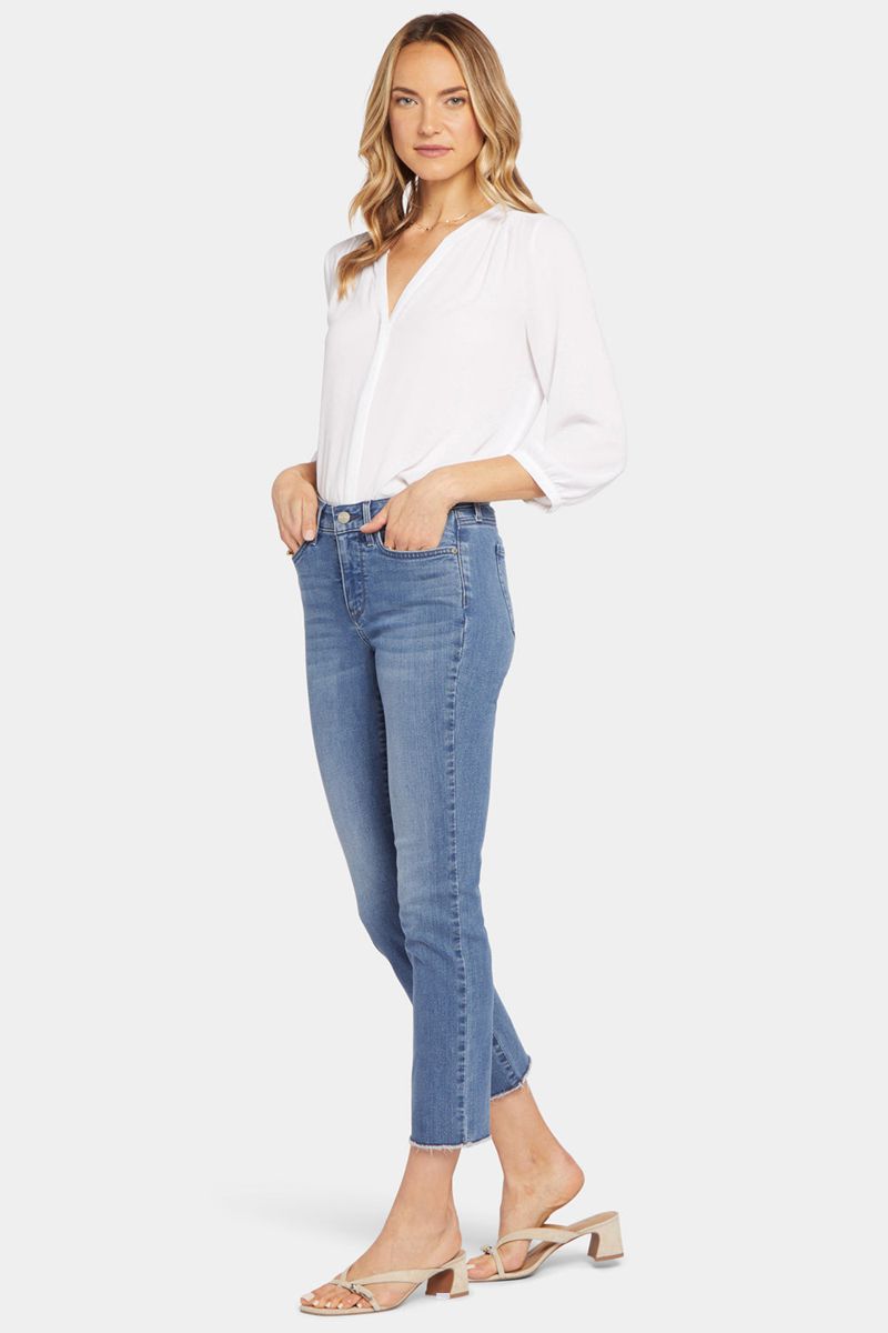 Blue Women's NYDJ Petite Sheri Slim Ankle Jeans | NZ 745HLJXUS