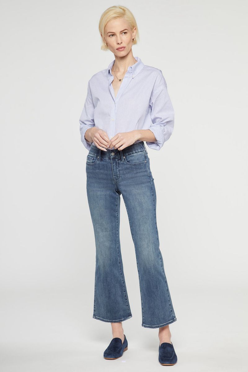 Blue Women's NYDJ Petite Waist-Match™ Relaxed Flared Jeans | NZ 415SXPILD