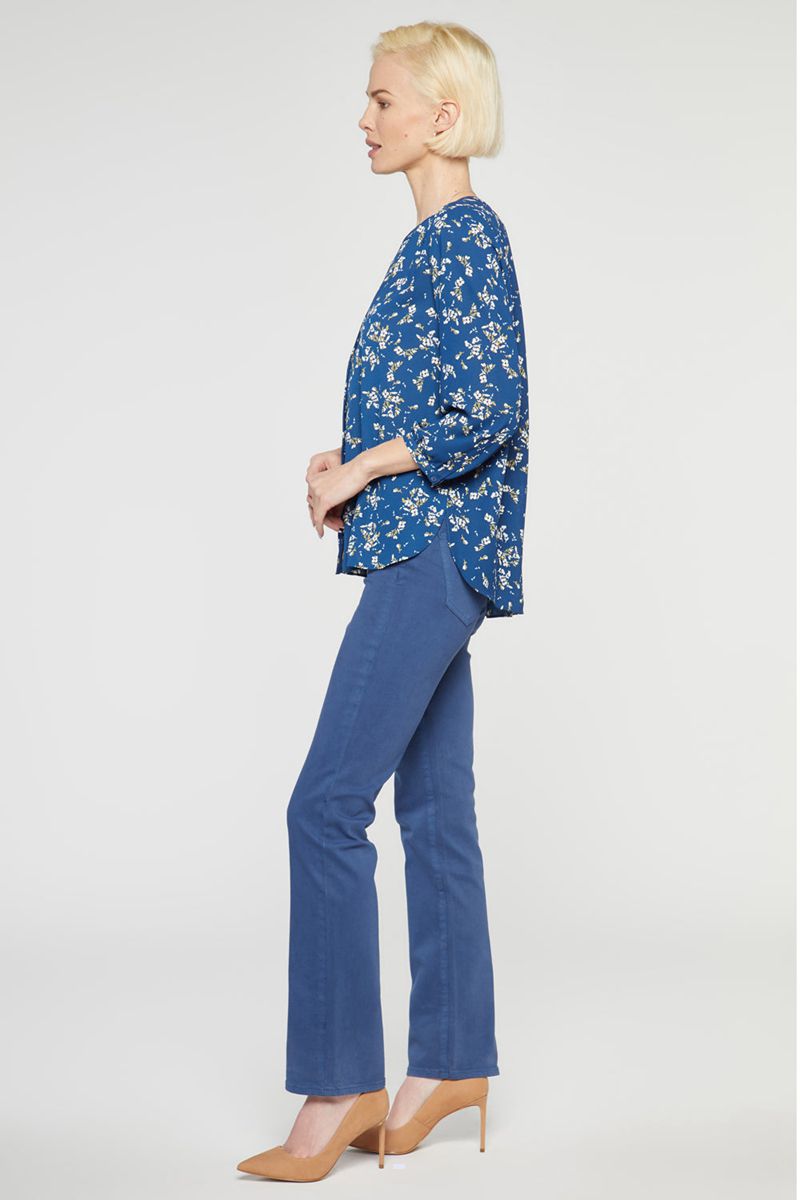 Blue Women's NYDJ Pintuck Blouse | NZ 128XOTISN