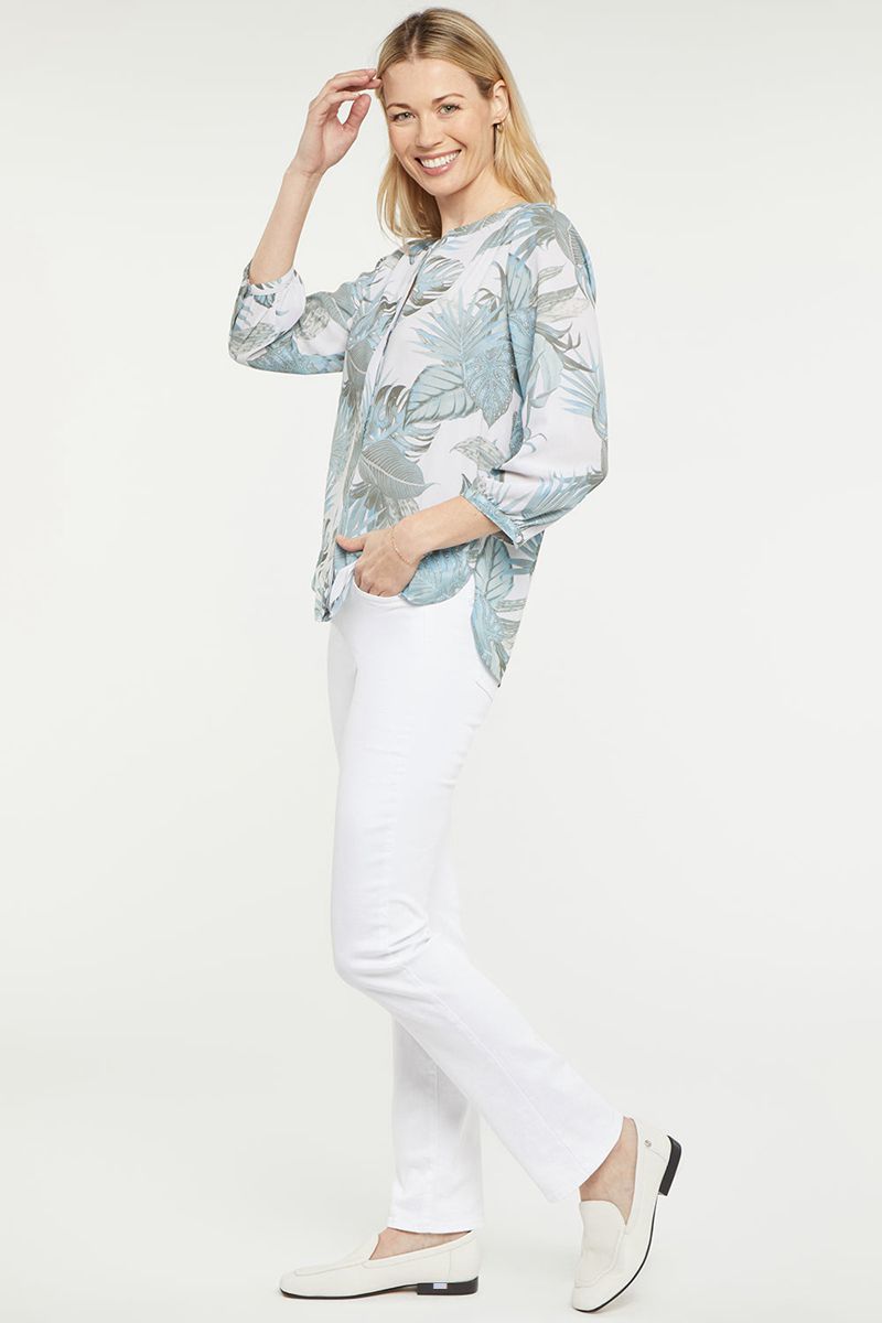 Blue Women's NYDJ Pintuck Blouse | NZ 861IOXAUL