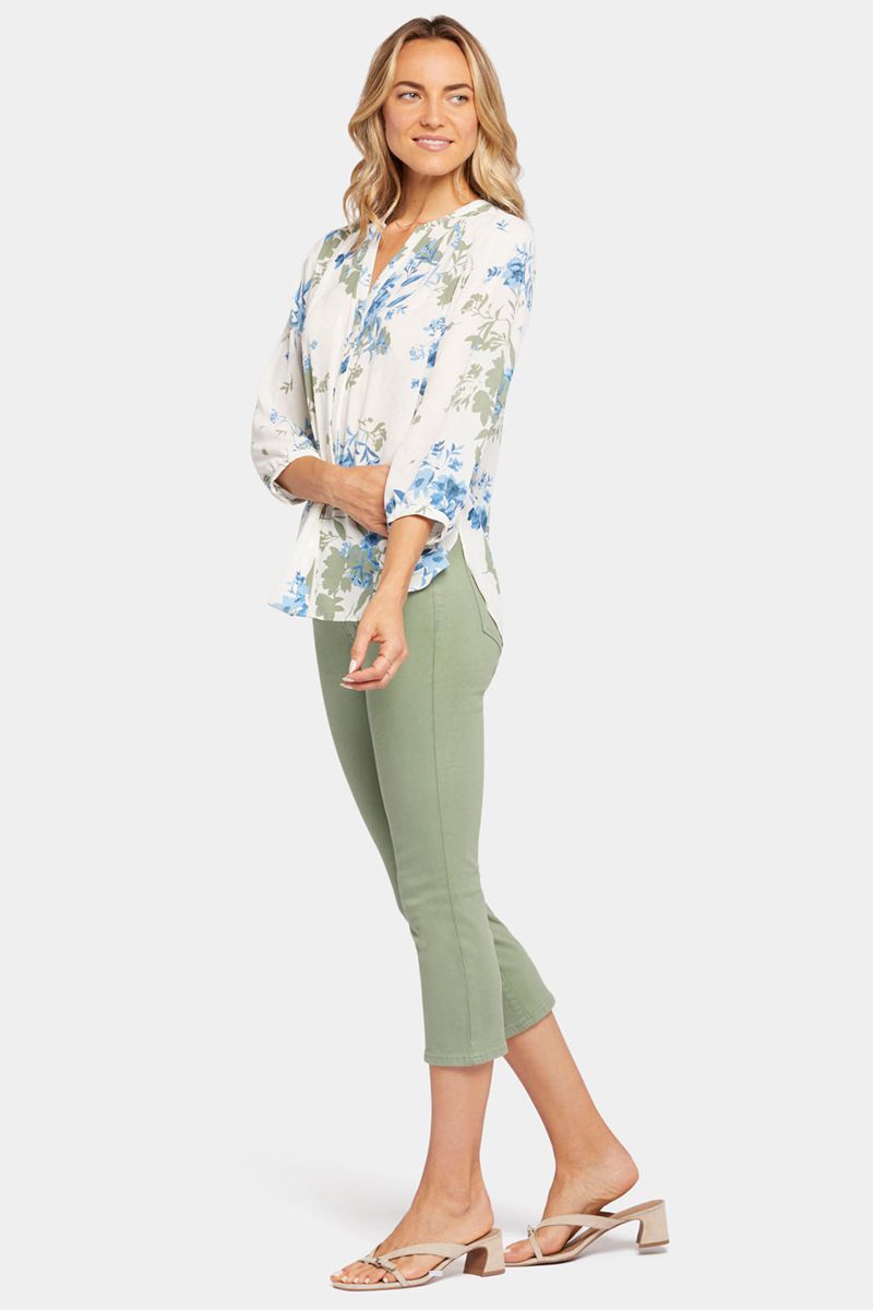 Blue Women's NYDJ Pintuck Blouse | NZ 913DPZWVQ