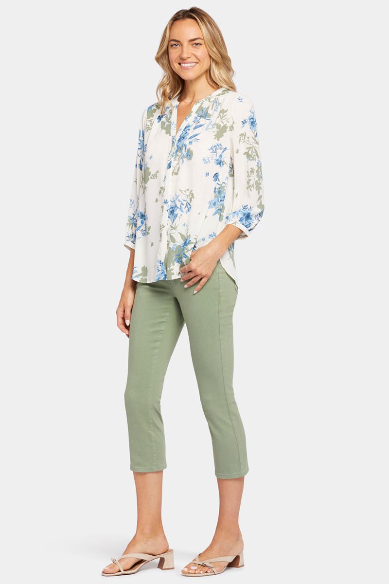 Blue Women's NYDJ Pintuck Blouse | NZ 913DPZWVQ