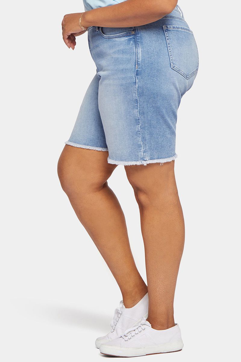 Blue Women's NYDJ Plus Boyfriend Denim Shorts | NZ 243HEKXCD