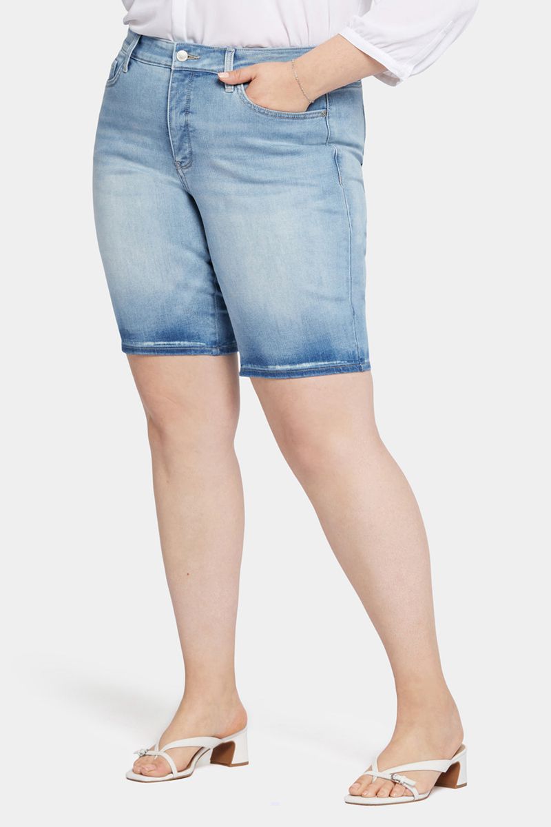 Blue Women's NYDJ Plus Briella 11 Inch Denim Shorts | NZ 416GSXYJV