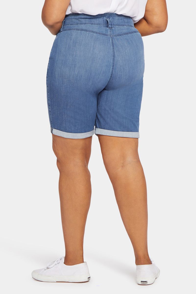 Blue Women's NYDJ Plus Ella Denim Shorts | NZ 260UQRBZA