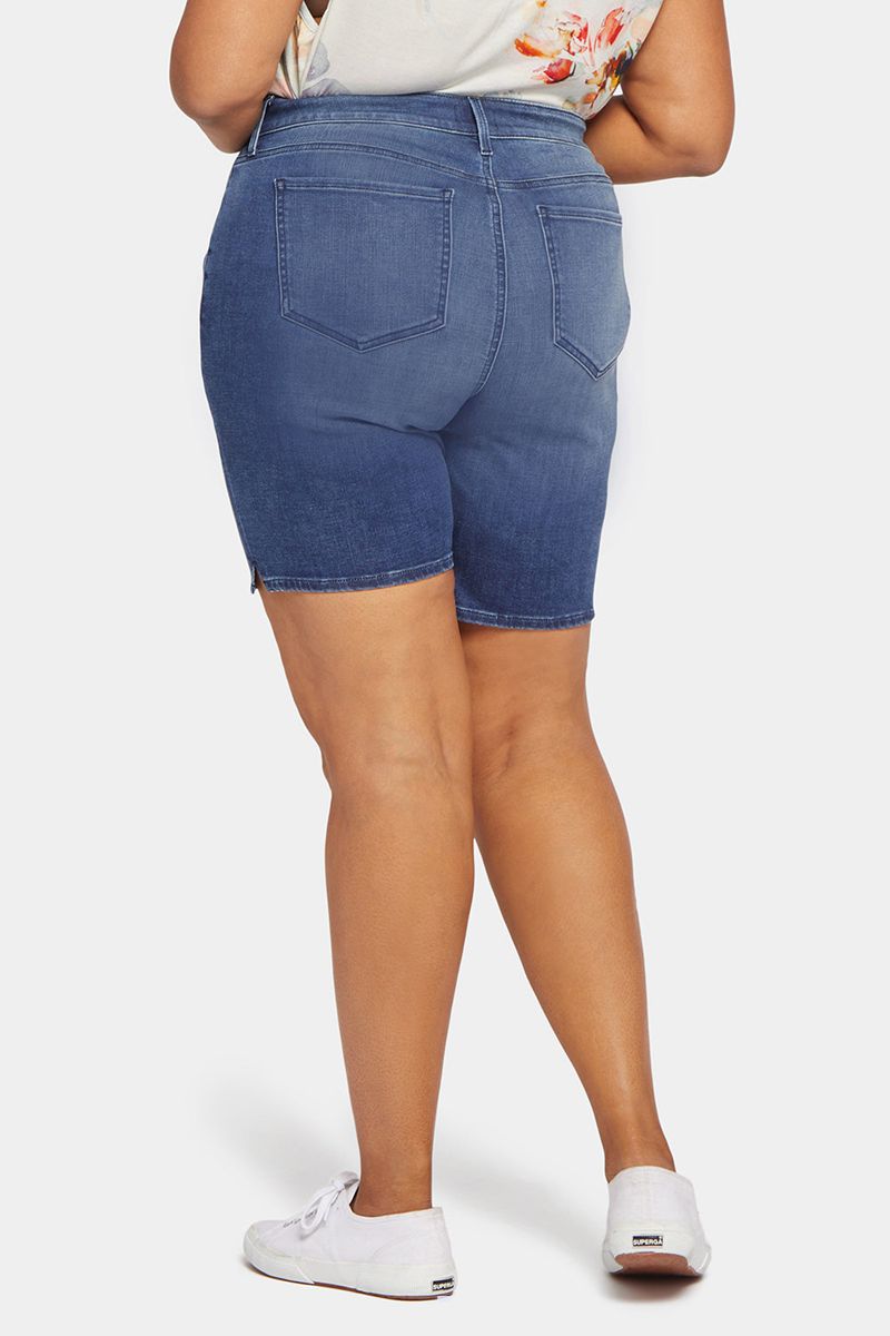 Blue Women's NYDJ Plus Ella Denim Shorts | NZ 958EWSBHV