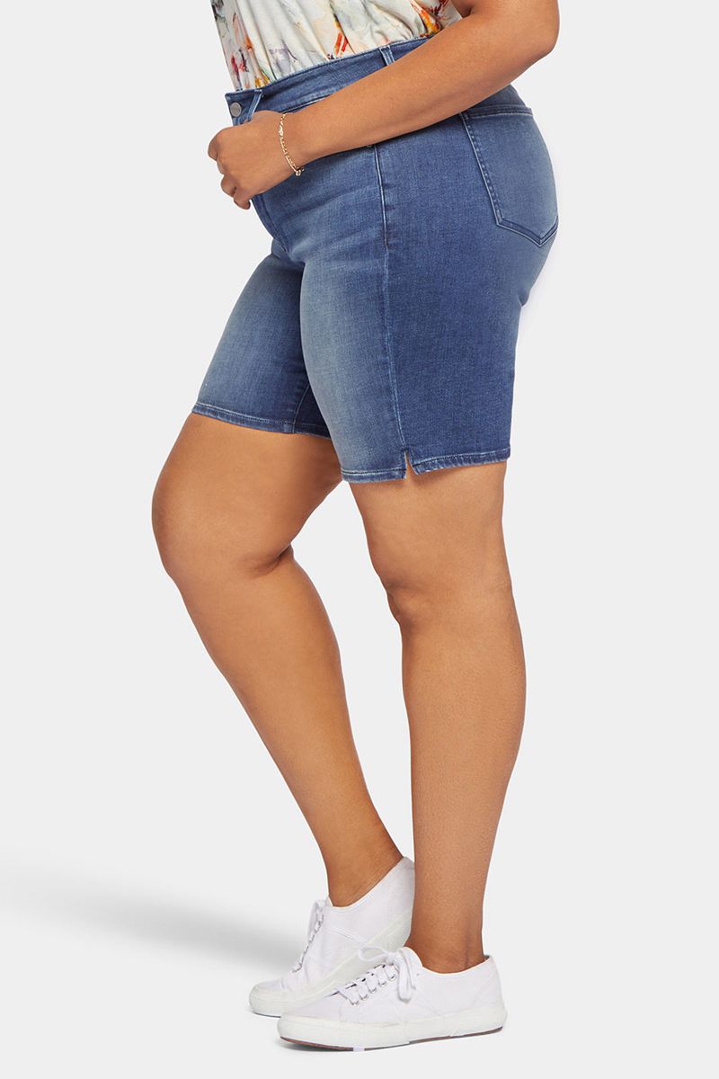 Blue Women's NYDJ Plus Ella Denim Shorts | NZ 958EWSBHV