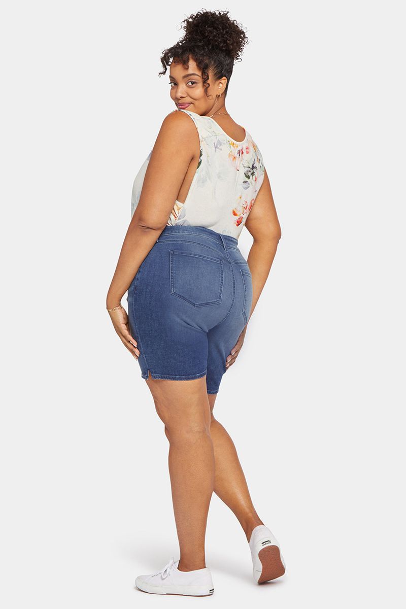 Blue Women's NYDJ Plus Ella Denim Shorts | NZ 958EWSBHV