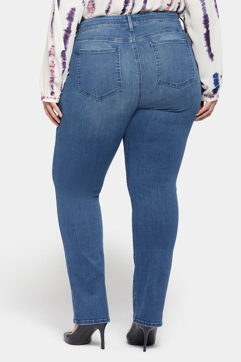 Blue Women's NYDJ Plus Marilyn Straight Jeans | NZ 087ZDEBAI