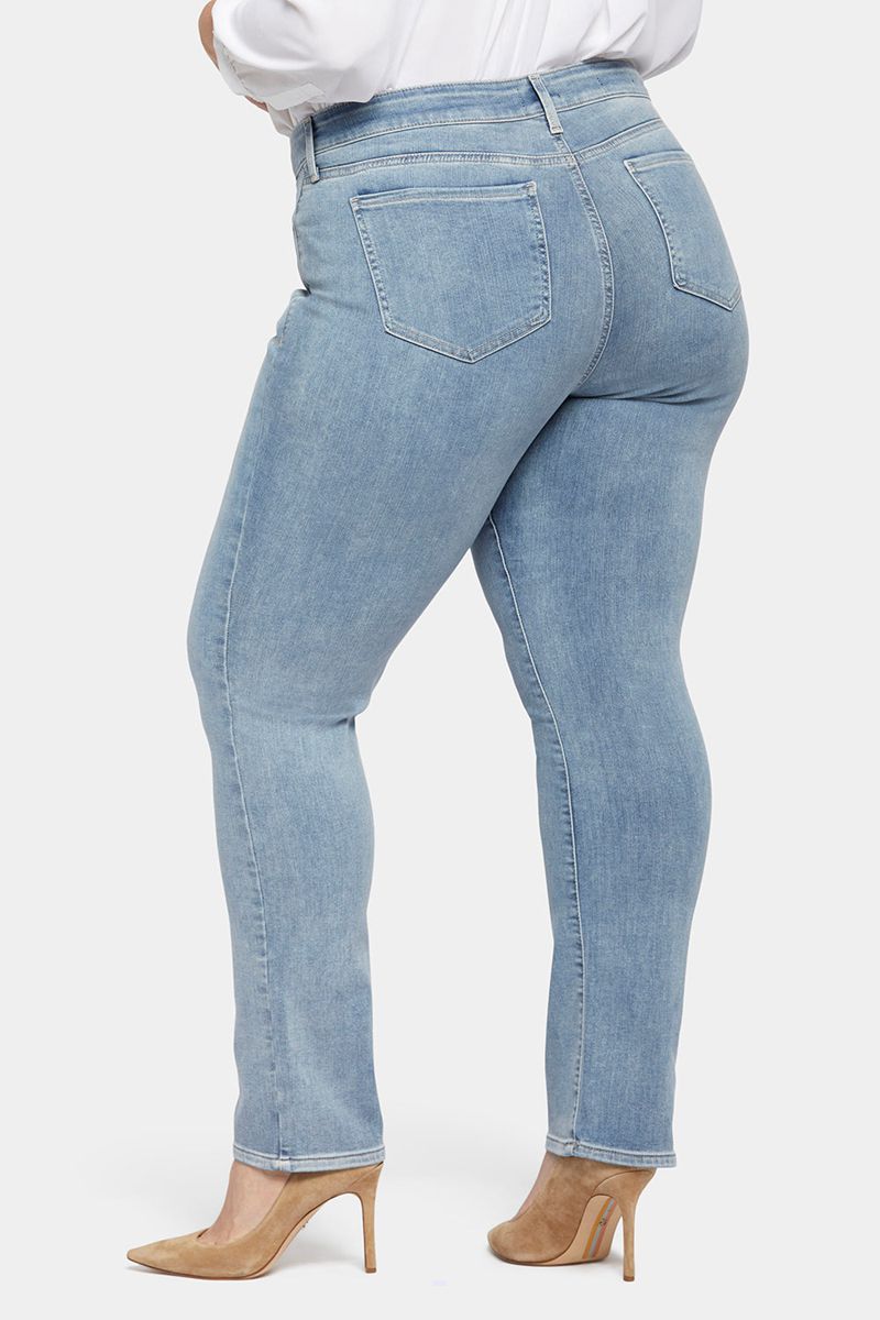 Blue Women's NYDJ Plus Marilyn Straight Jeans | NZ 302BPTDOC