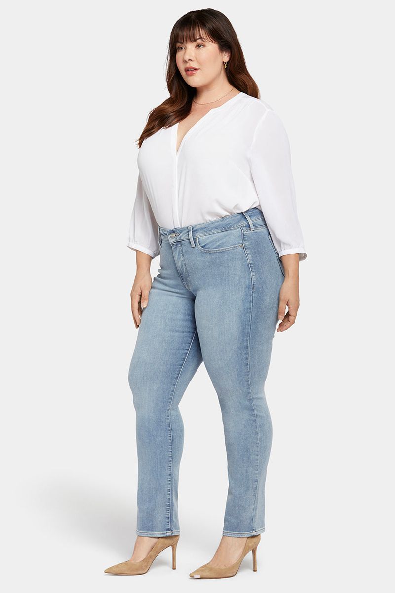 Blue Women's NYDJ Plus Marilyn Straight Jeans | NZ 302BPTDOC