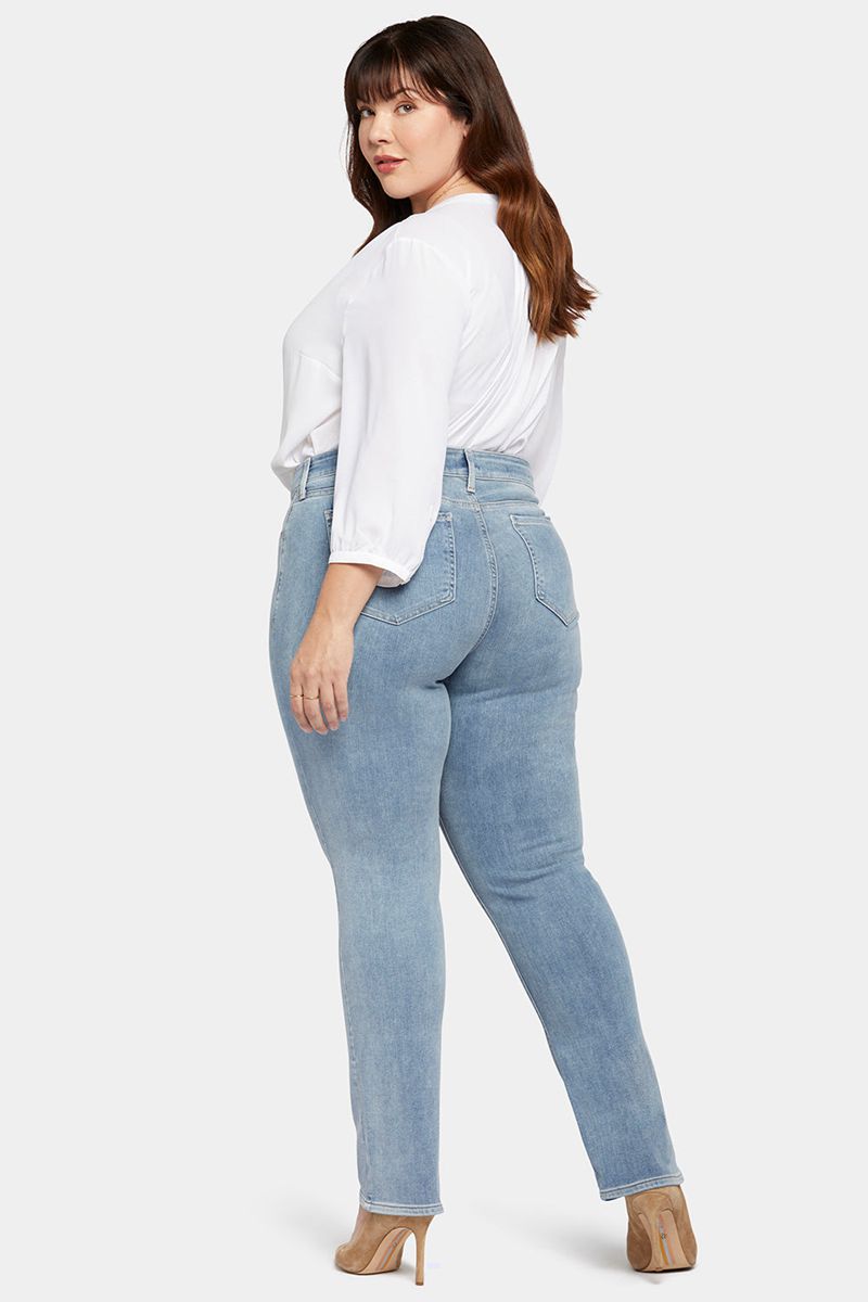 Blue Women's NYDJ Plus Marilyn Straight Jeans | NZ 302BPTDOC