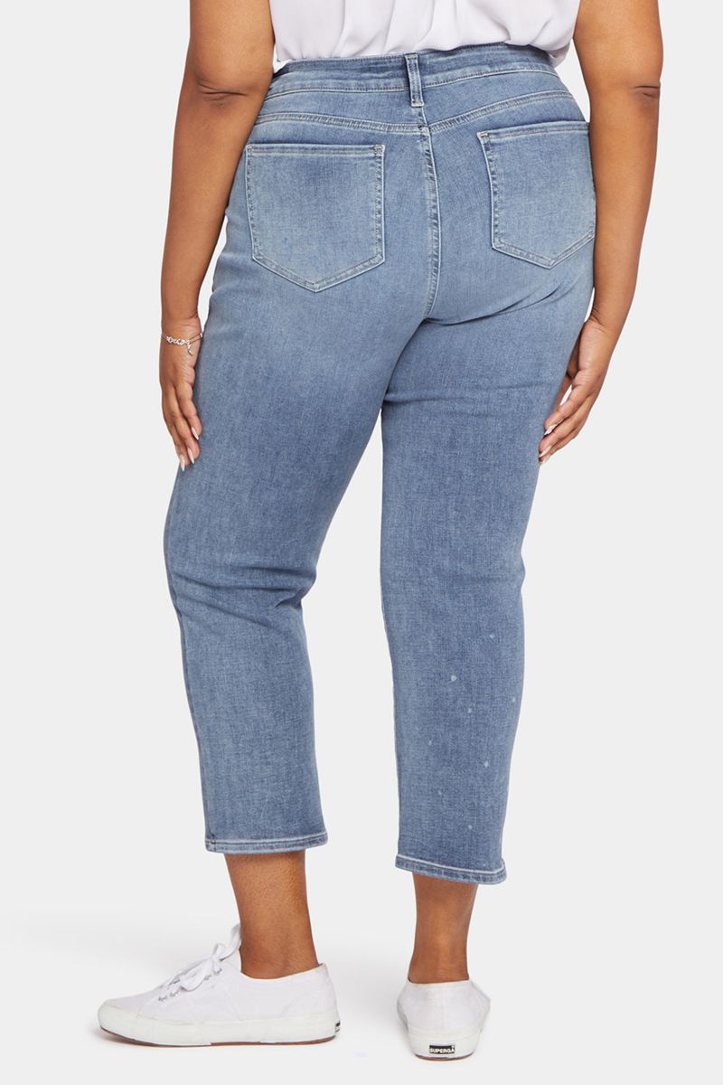 Blue Women's NYDJ Plus Marilyn Straight Ankle Jeans | NZ 319JEQXOG