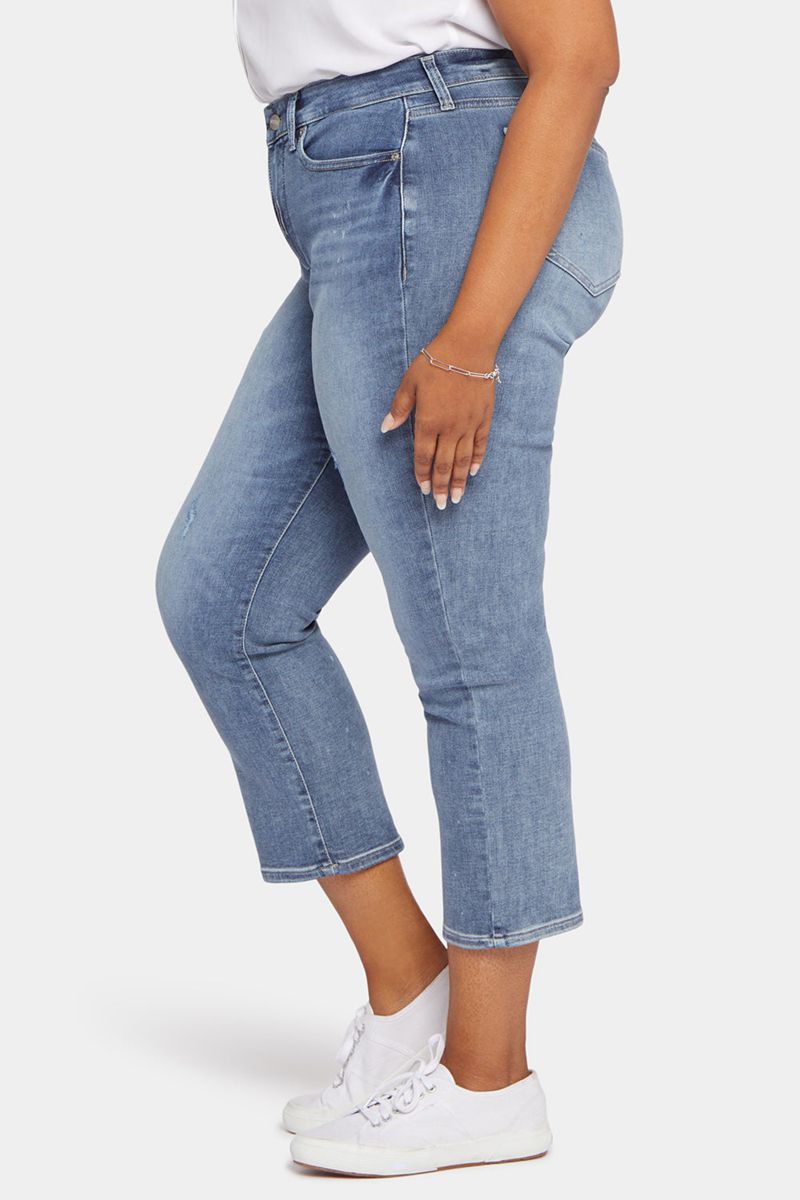 Blue Women's NYDJ Plus Marilyn Straight Ankle Jeans | NZ 319JEQXOG