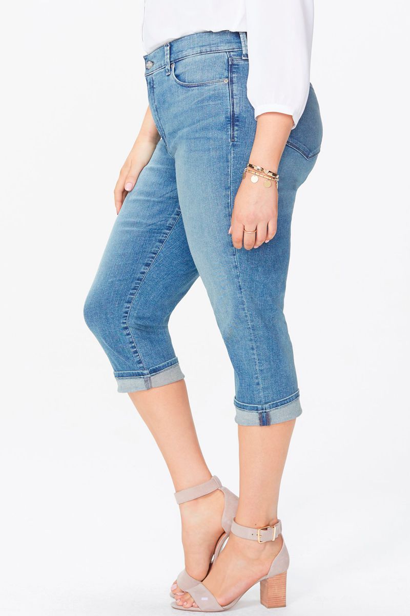 Blue Women's NYDJ Plus Marilyn Straight Crop Jeans | NZ 478FZYCMT