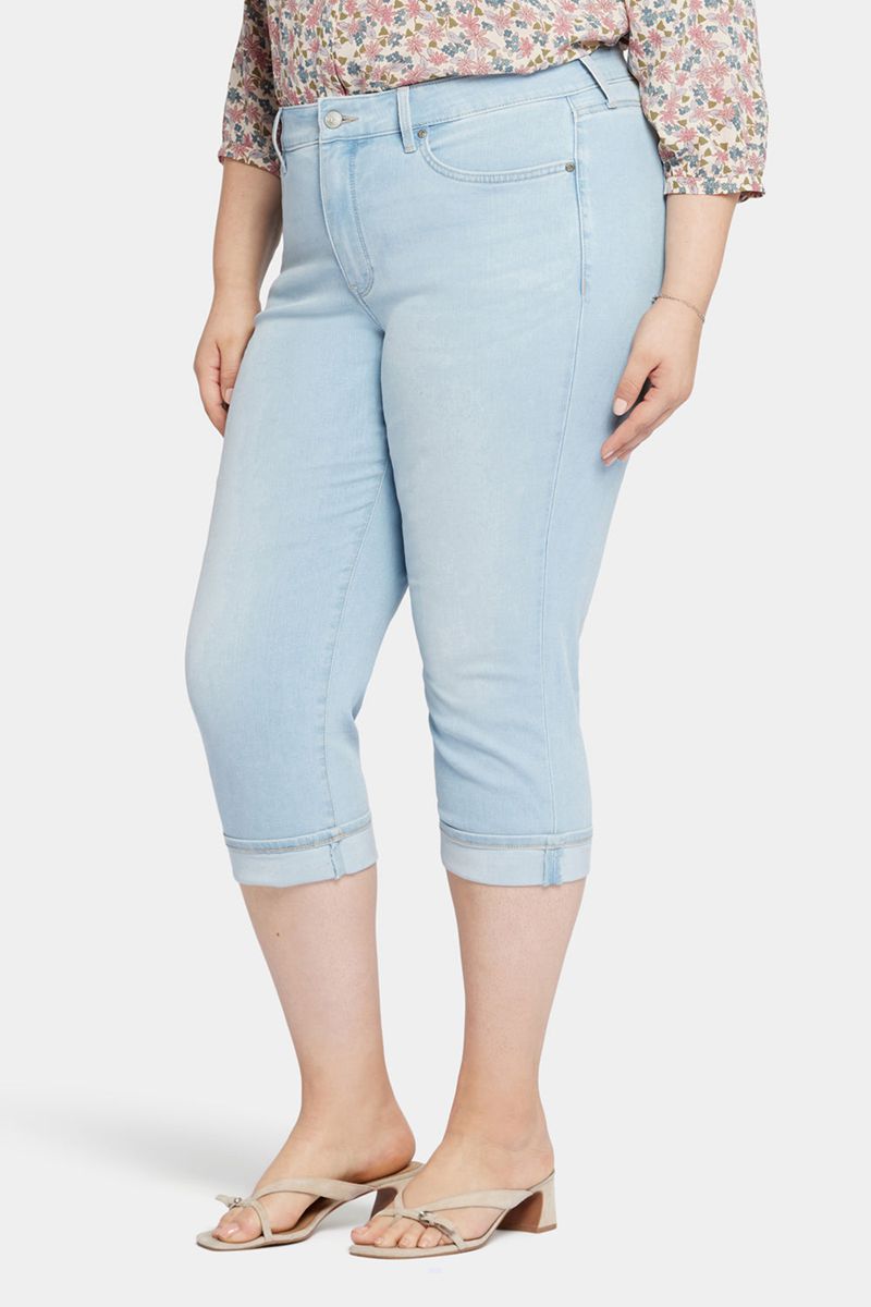 Blue Women's NYDJ Plus Marilyn Straight Crop Jeans | NZ 635URHPKA