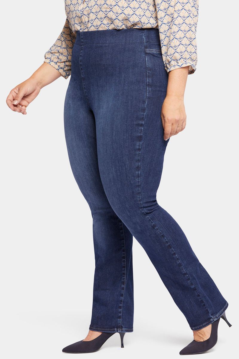 Blue Women's NYDJ Plus Marilyn Straight Pull-On Jeans | NZ 845VCFKRW