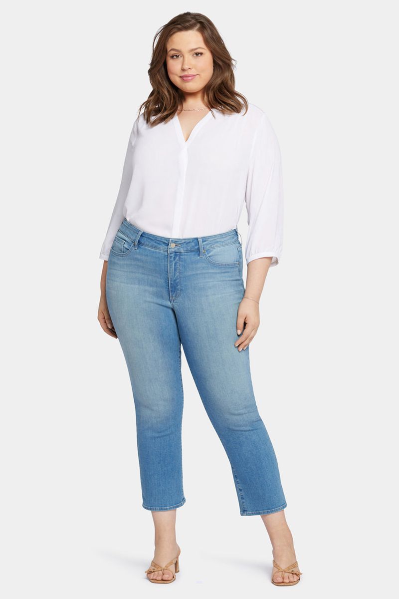 Blue Women's NYDJ Plus Marilyn Straight Ankle Jeans | NZ 890HDULTE