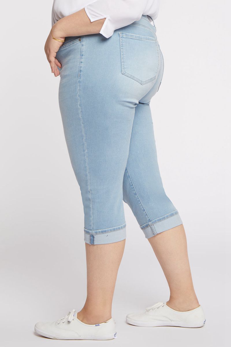 Blue Women's NYDJ Plus Marilyn Straight Crop Jeans | NZ 964LGDKMJ