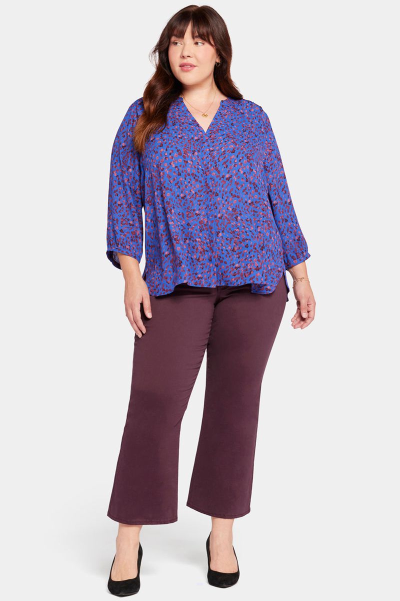 Blue Women's NYDJ Plus Pintuck Blouse | NZ 721QREFJW