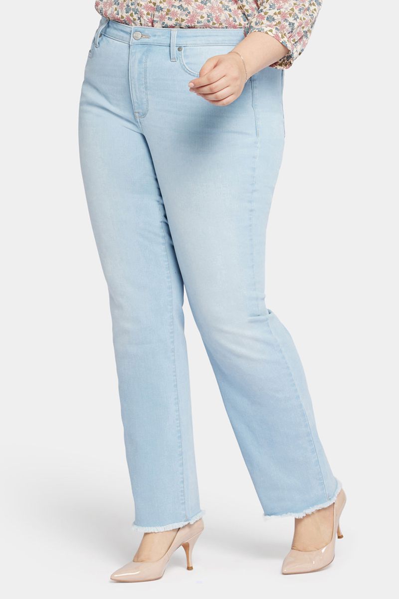 Blue Women's NYDJ Plus Relaxed Straight Jeans | NZ 574MAWOHB