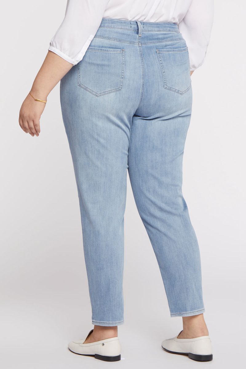 Blue Women's NYDJ Plus Relaxed Tapered Jeans | NZ 817LZGUQM