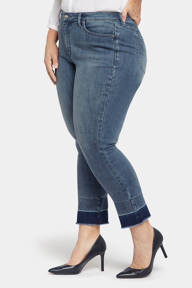 Blue Women's NYDJ Plus Sheri Slim Ankle Jeans | NZ 713KBZIXP