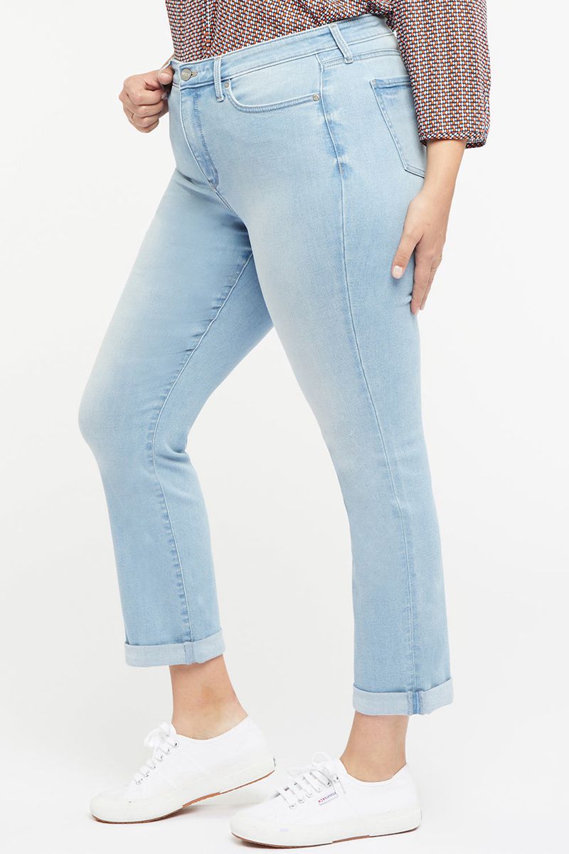 Blue Women's NYDJ Plus Sheri Slim Ankle Jeans | NZ 849VSKCIP