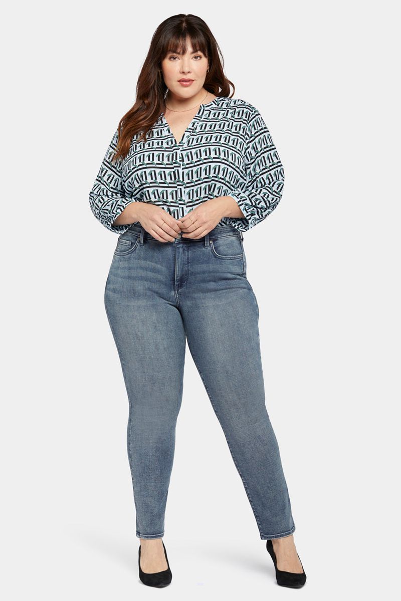 Blue Women's NYDJ Plus Sheri Slim Jeans | NZ 295SMOXGH