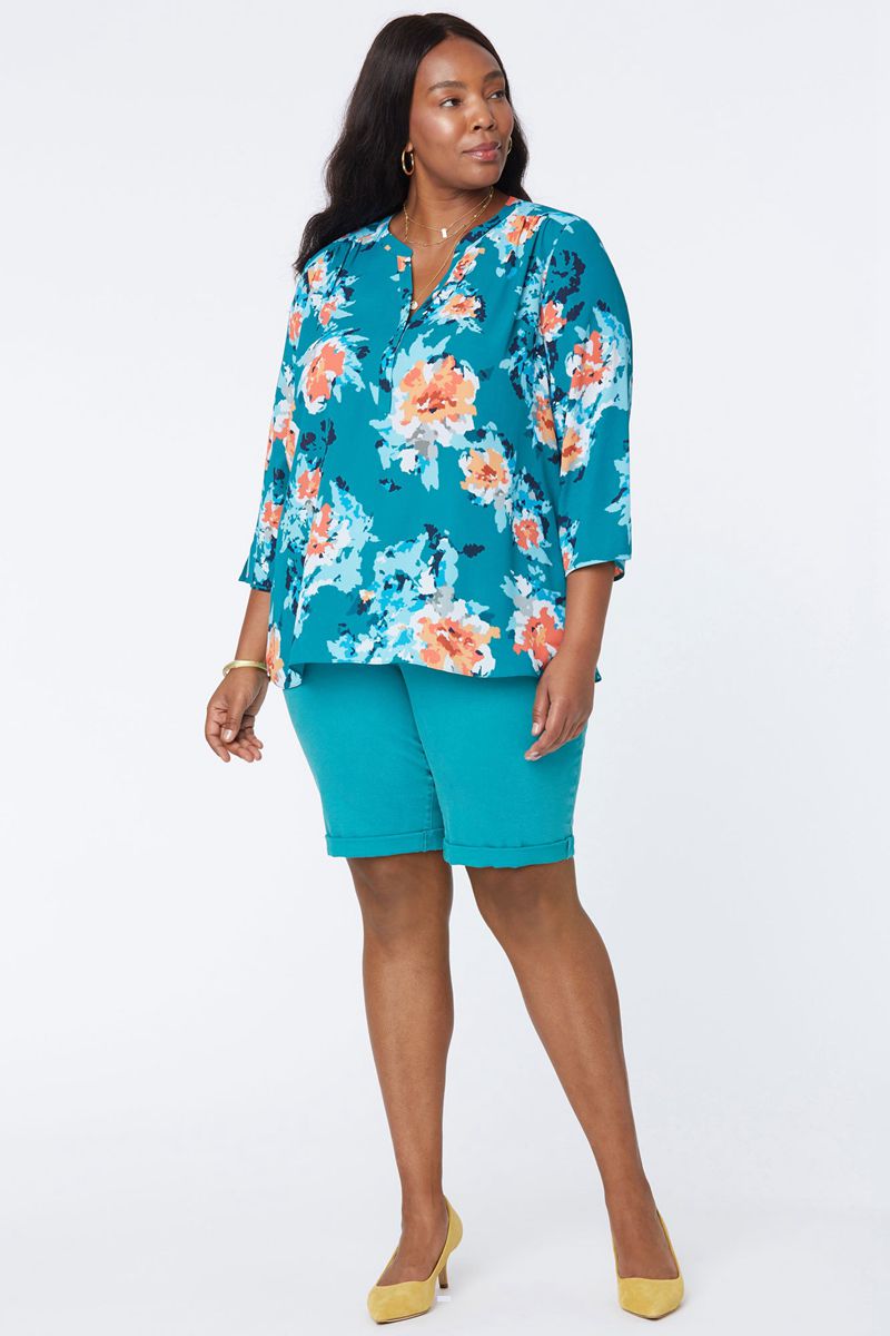 Blue Women's NYDJ Plus The Perfect Blouse | NZ 709ZGFBRH