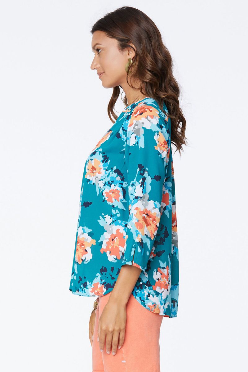 Blue Women's NYDJ Plus The Perfect Blouse | NZ 709ZGFBRH