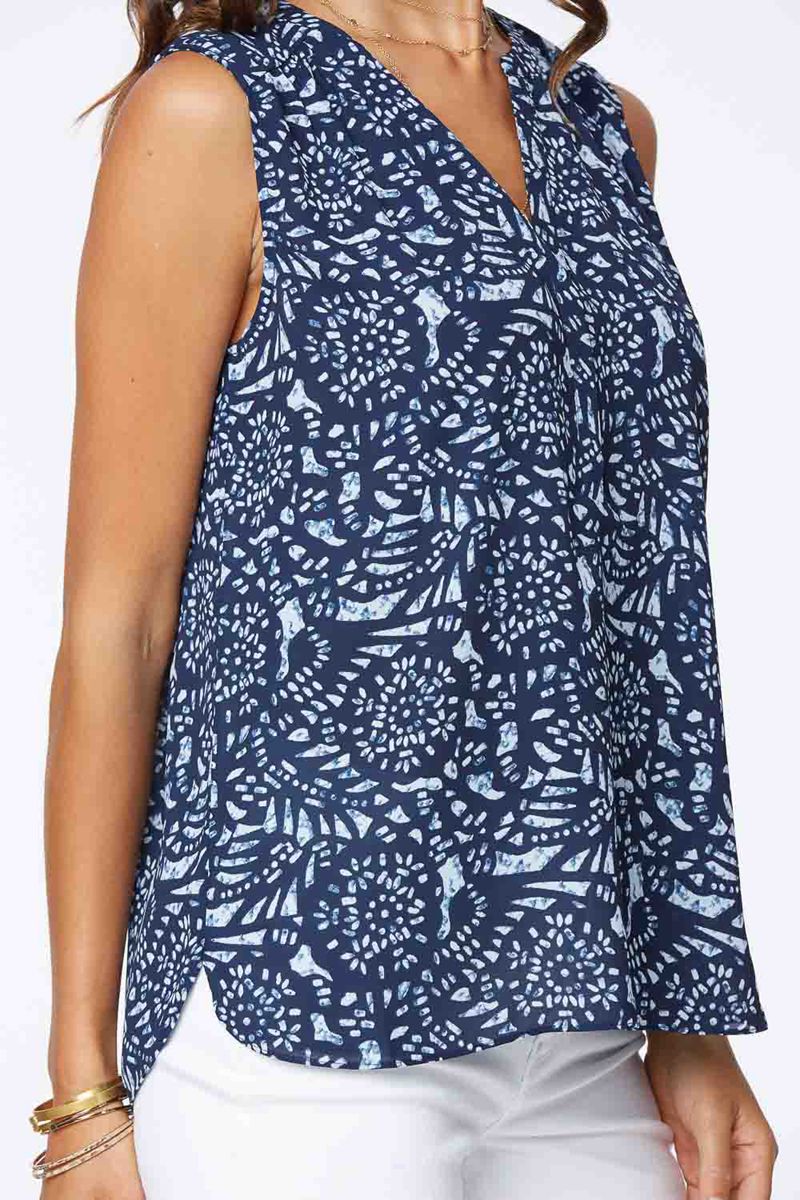 Blue Women's NYDJ Plus The Sleeveless Perfect Blouse | NZ 326XGYPRQ