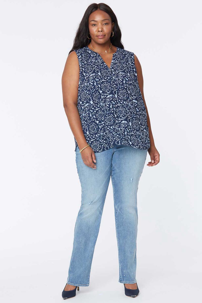 Blue Women's NYDJ Plus The Sleeveless Perfect Blouse | NZ 326XGYPRQ