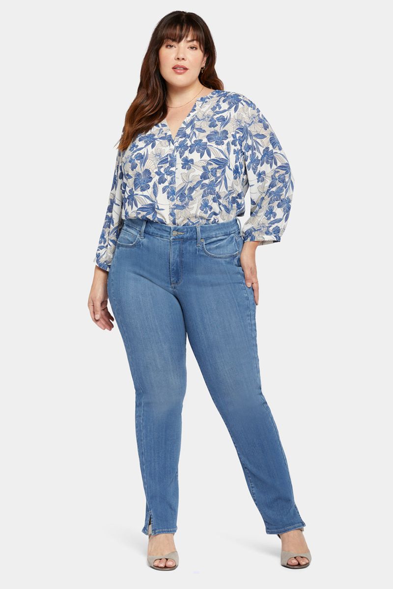 Blue Women's NYDJ Plus The Slimmer Marilyn Straight Jeans | NZ 107LSORMY