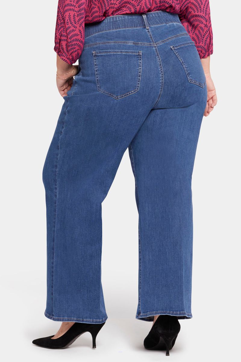 Blue Women's NYDJ Plus Waist-Match™ Major Wide Leg Jeans | NZ 386SCPAYJ