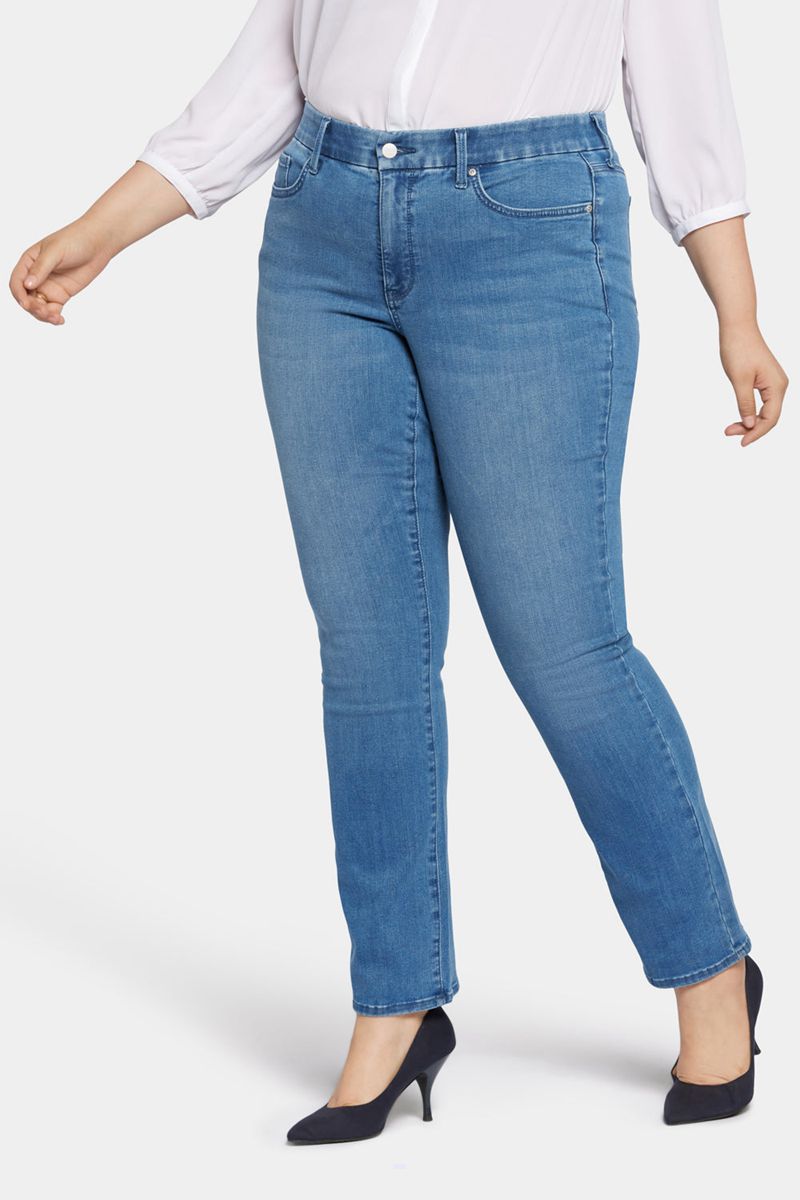 Blue Women's NYDJ Plus Waist-Match™ Marilyn Straight Jeans | NZ 139WTPLMF