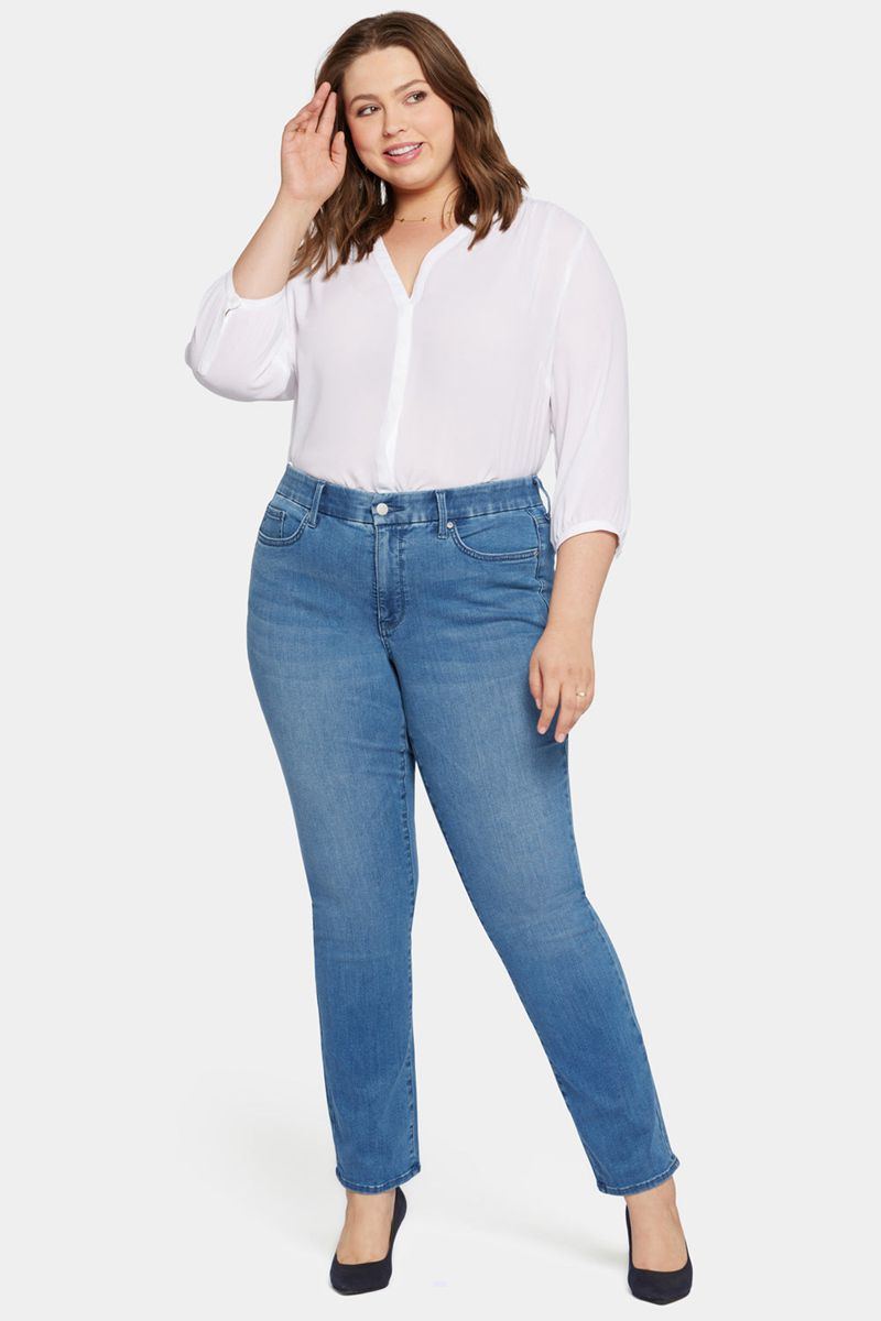 Blue Women's NYDJ Plus Waist-Match™ Marilyn Straight Jeans | NZ 139WTPLMF