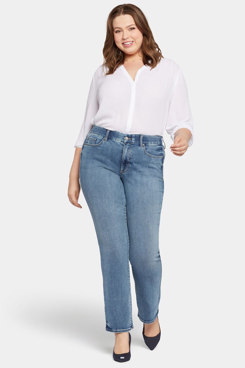 Blue Women's NYDJ Plus Waist-Match™ Marilyn Straight Jeans | NZ 426DHGNOR